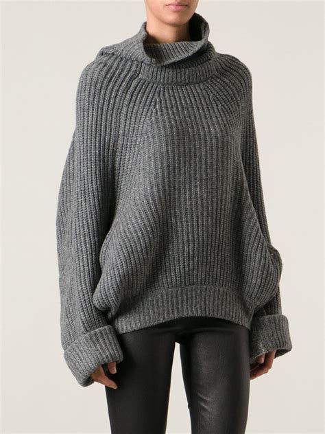 oversized grey sweater women's.